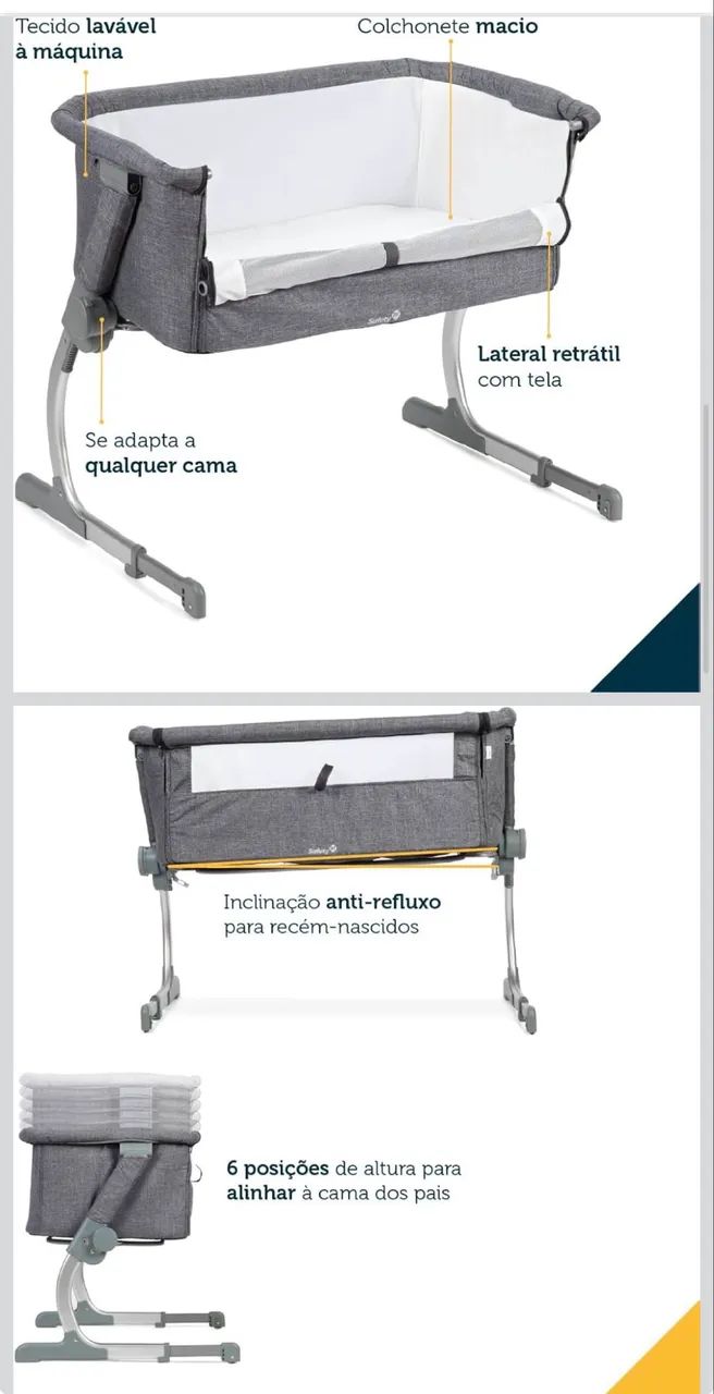 Berço side by side - Safety  - Foto 4
