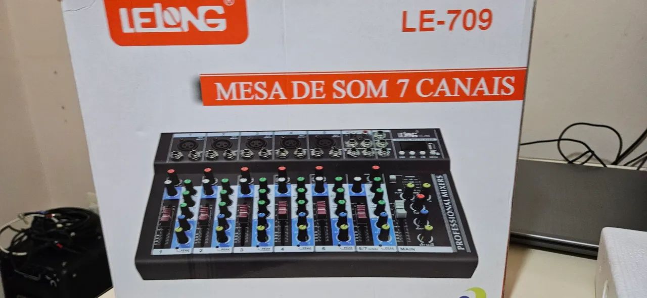 Mesa de Som Lelong 7 canais LE 709 - Foto 3