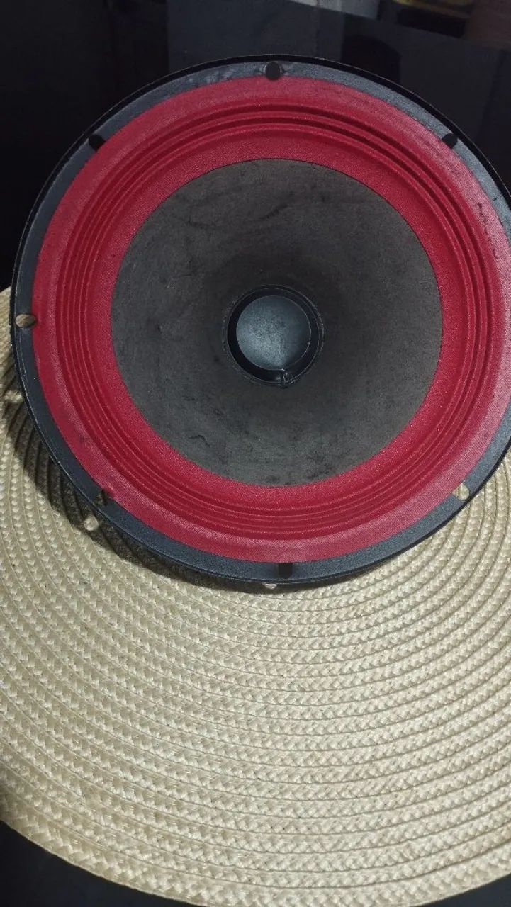 Alto-Falante Woofer 8 Polegadas 2.5 Ohms Amvox Preto e vermelho R$:100 Reais - Foto 6