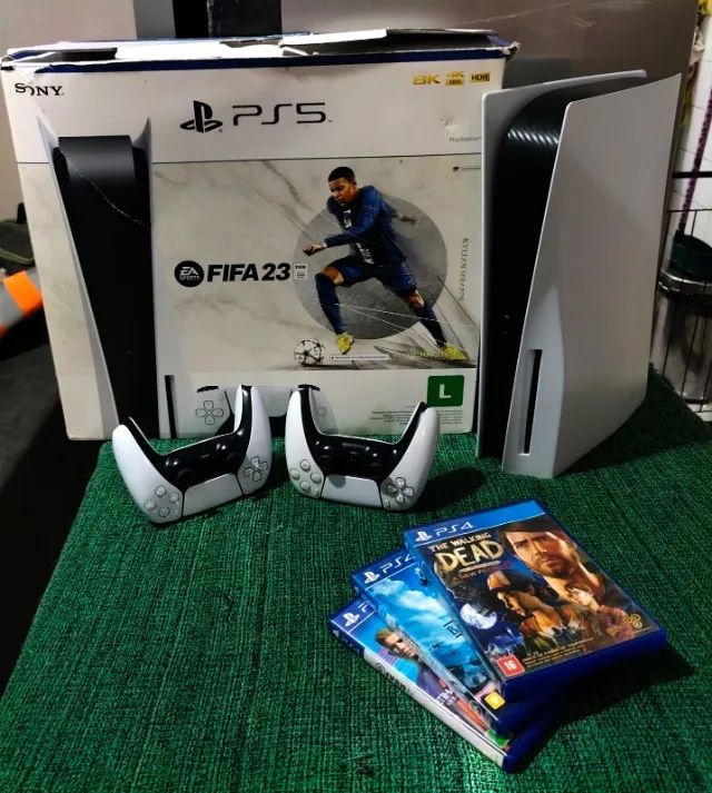 Ps5 Com Leitor, Caixa e Jogos - Ac cartão - Foto 2