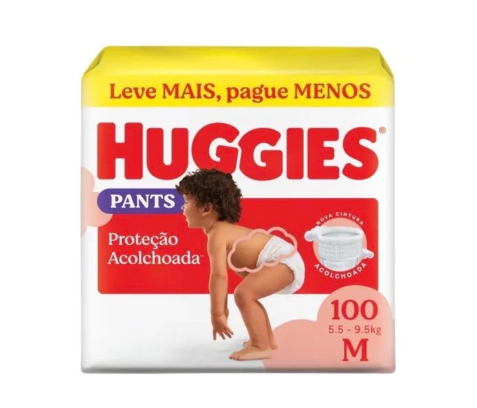 Fralda Huggies M 100 unid