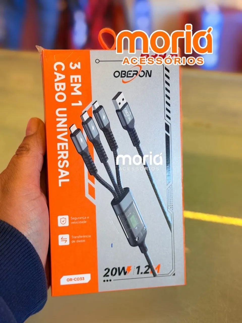 Cabo Oberon 3 Em 1 Tipo C Lightning Micro Usb - Foto 2