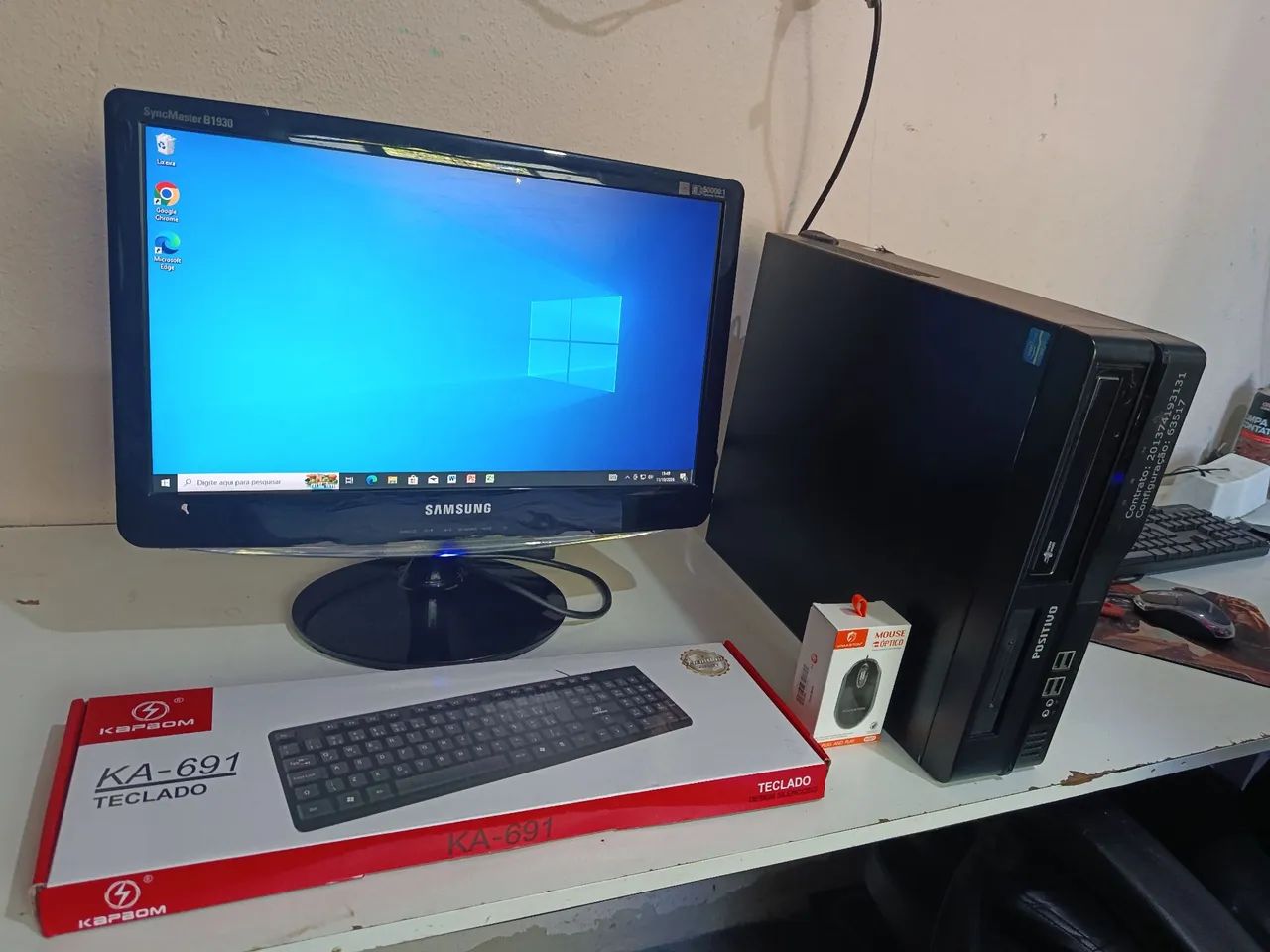 Computador optplex empresarial completo  monitor 18 polegadas, processador Intel core i3 