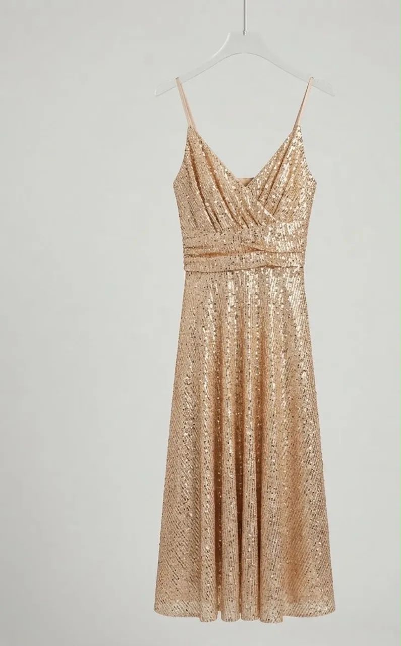 Vestido de Paetês Rose