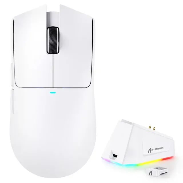 Mouse Gamer Attack Shark X11 Branco Wireless Bluetooth Original - Foto 4