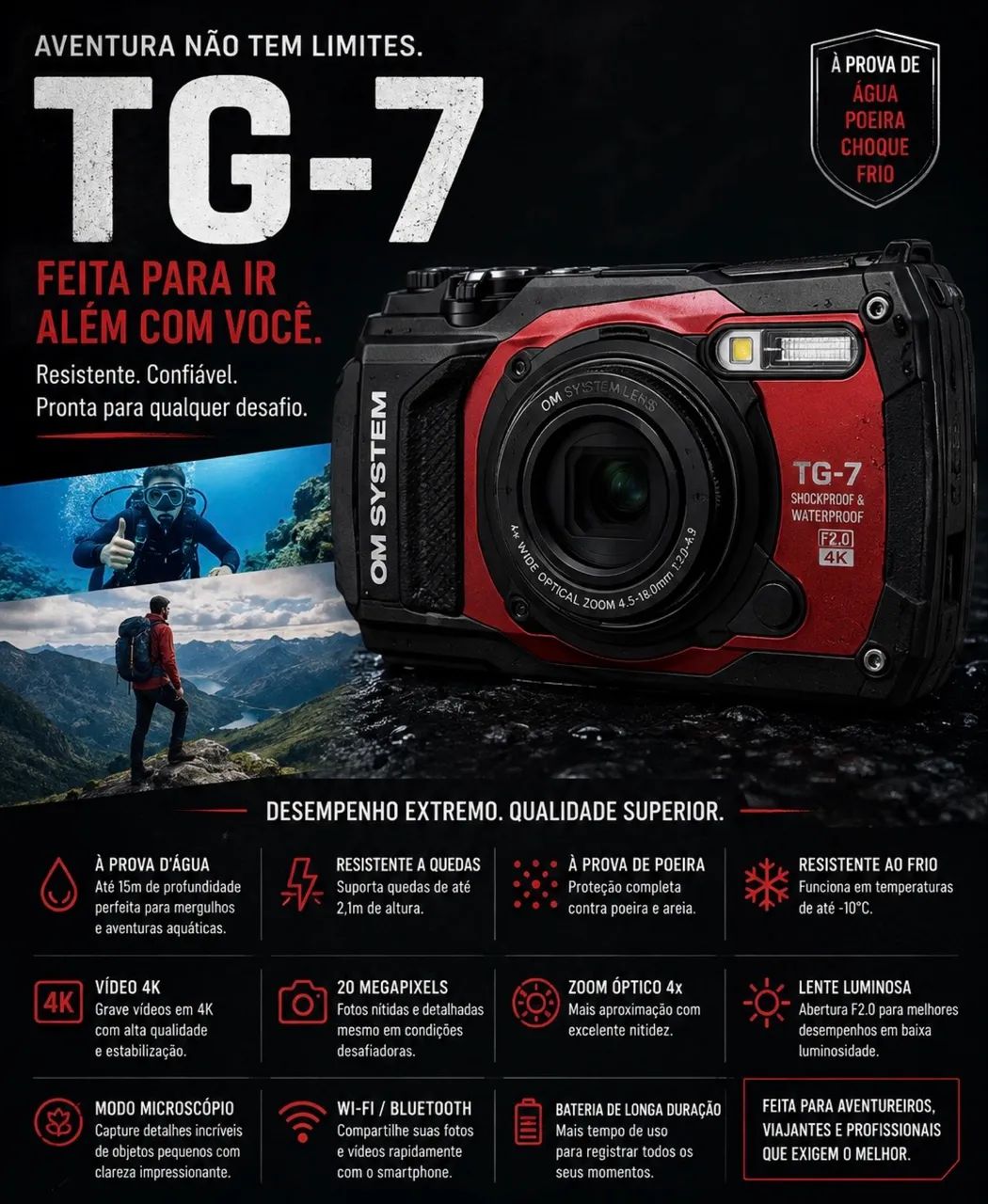 Câmera TG-7 - Foto 3