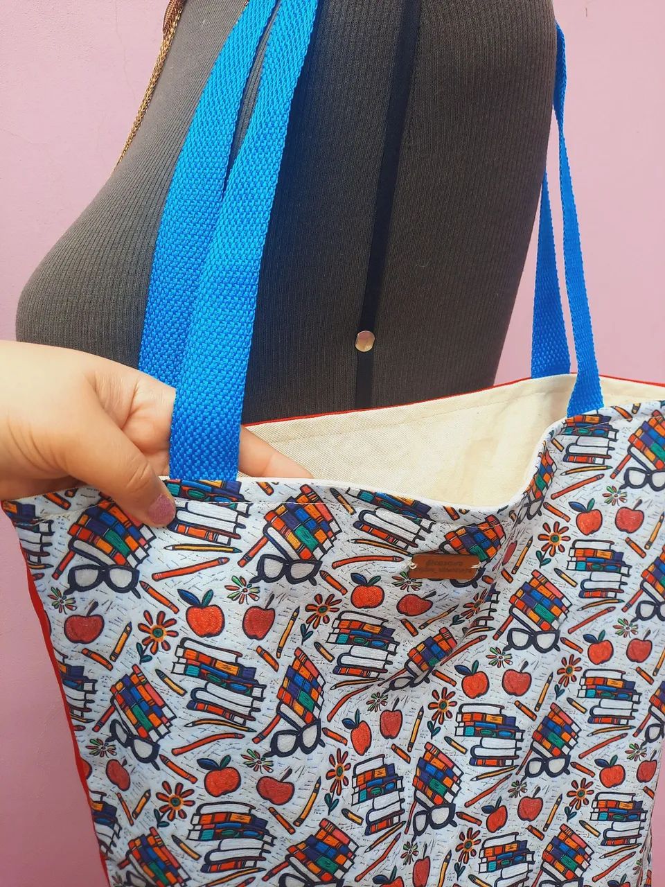 Ecobag Artesanal Grande ,Professora  - Foto 4
