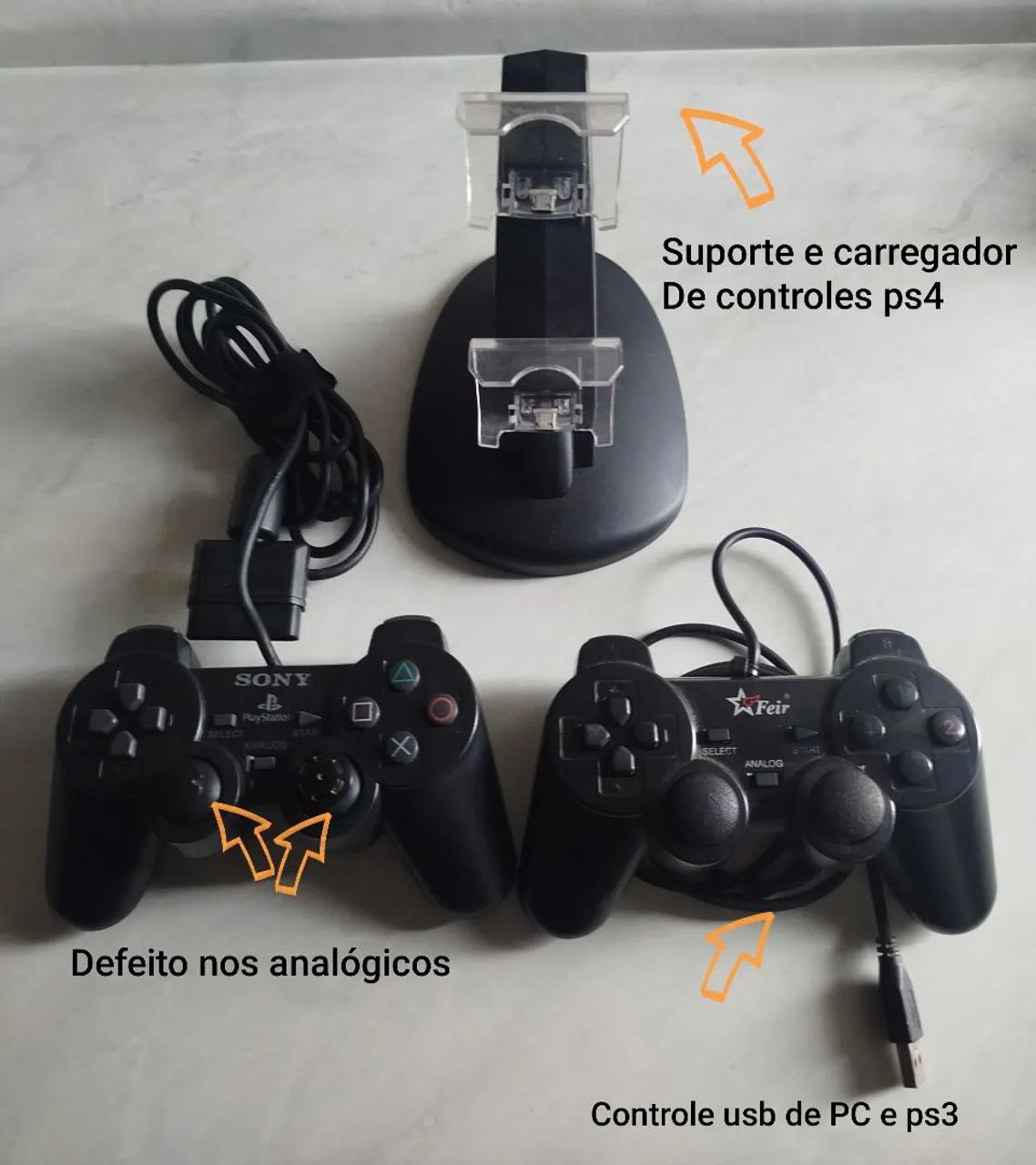  controles pc, ps2, ps1 e ps3