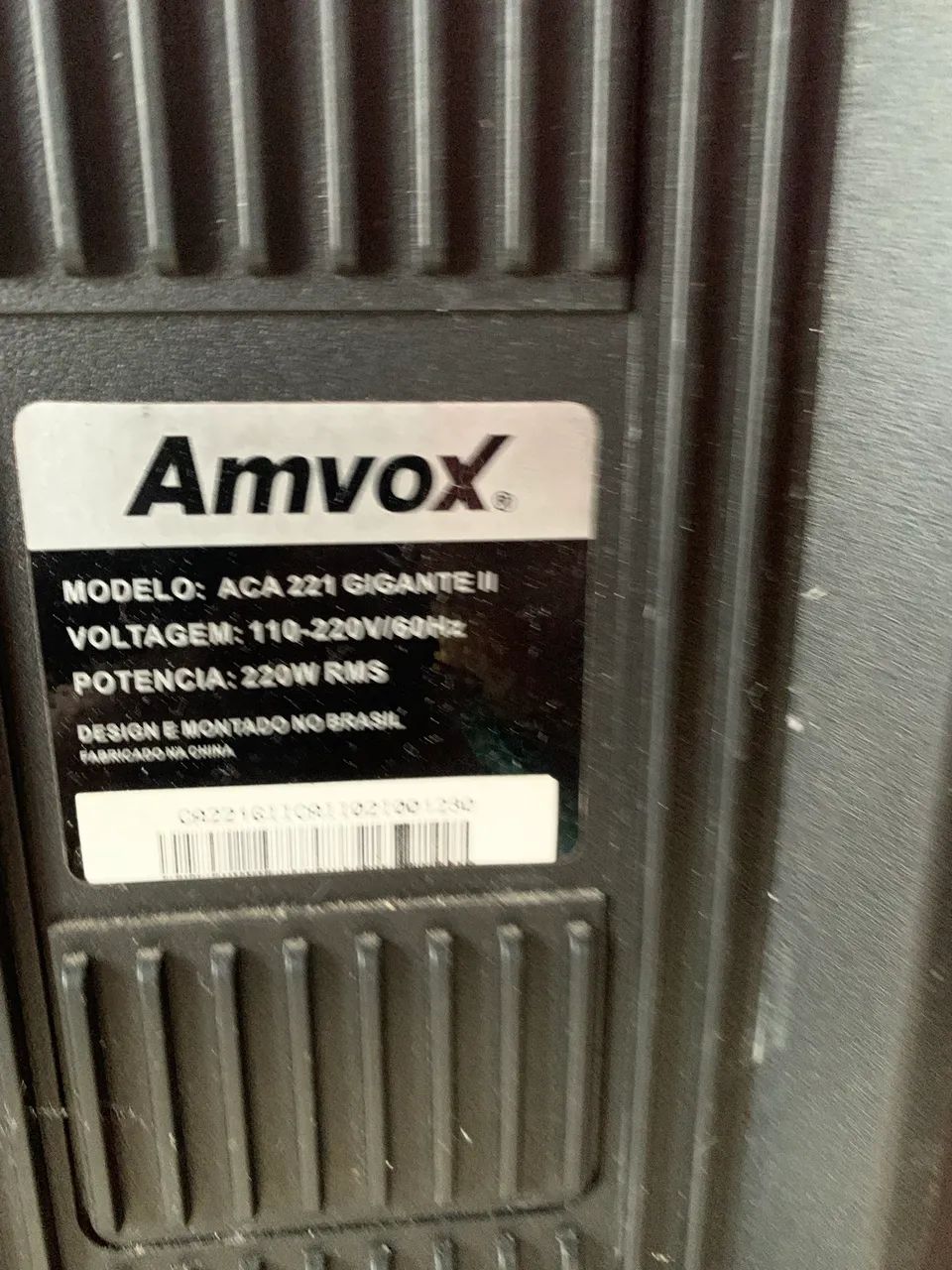 Caixa de som amvox 220w - peças