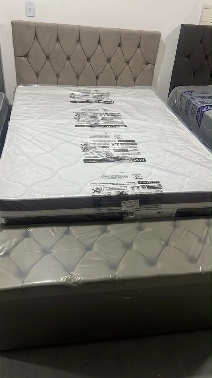 Cama box completa premium com colchão separado 