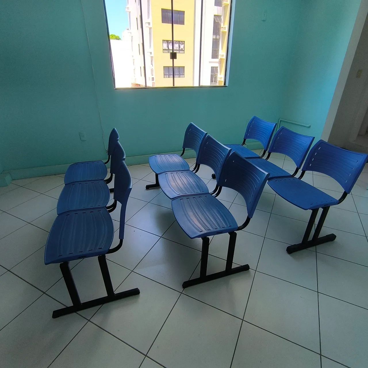 Longarina 3 lugares Azul - Foto 3