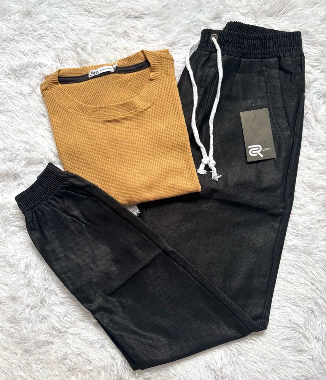 Kit Camisa Textura e Calça Jogger 