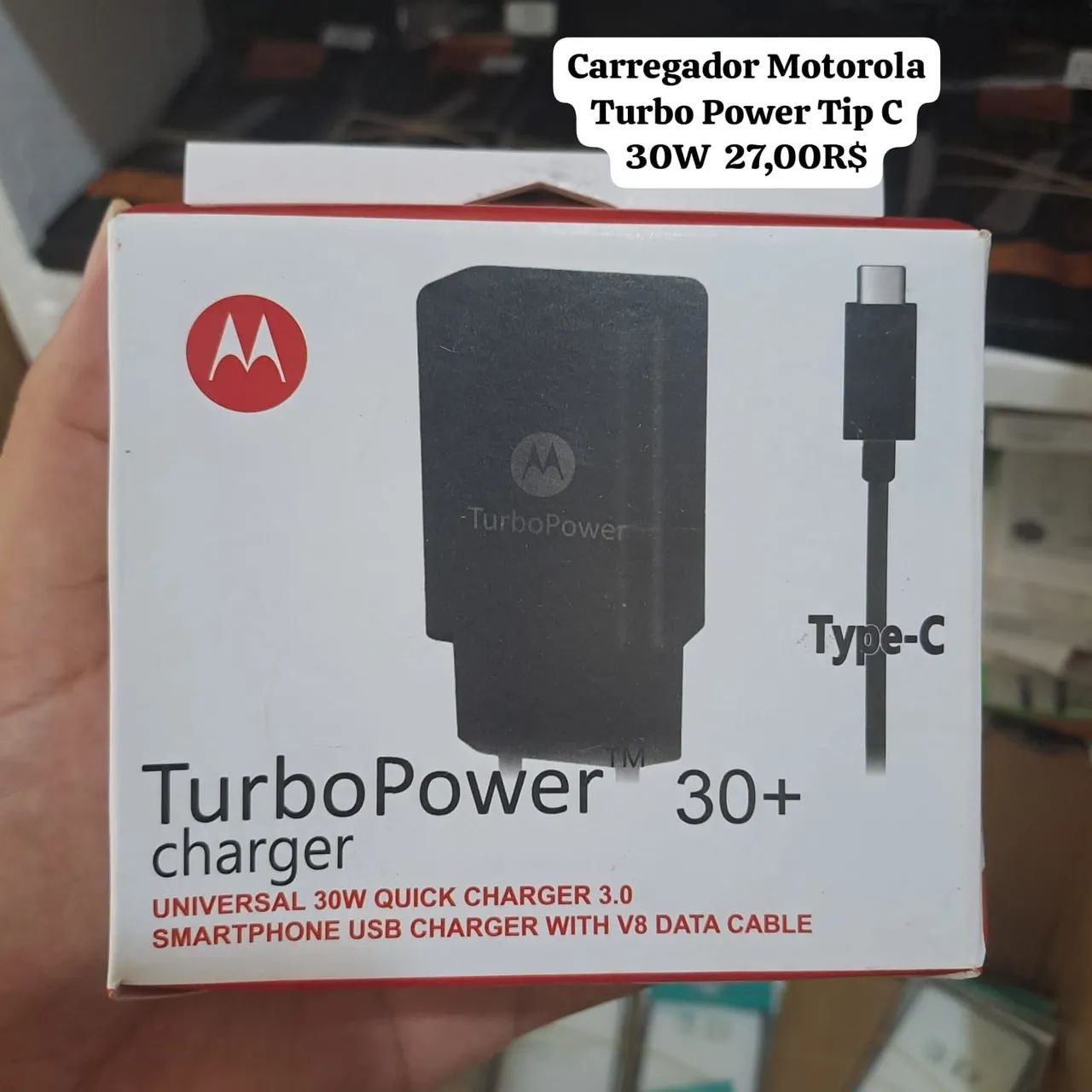 Carregador Tip C Motorola 30W Turbo Power  