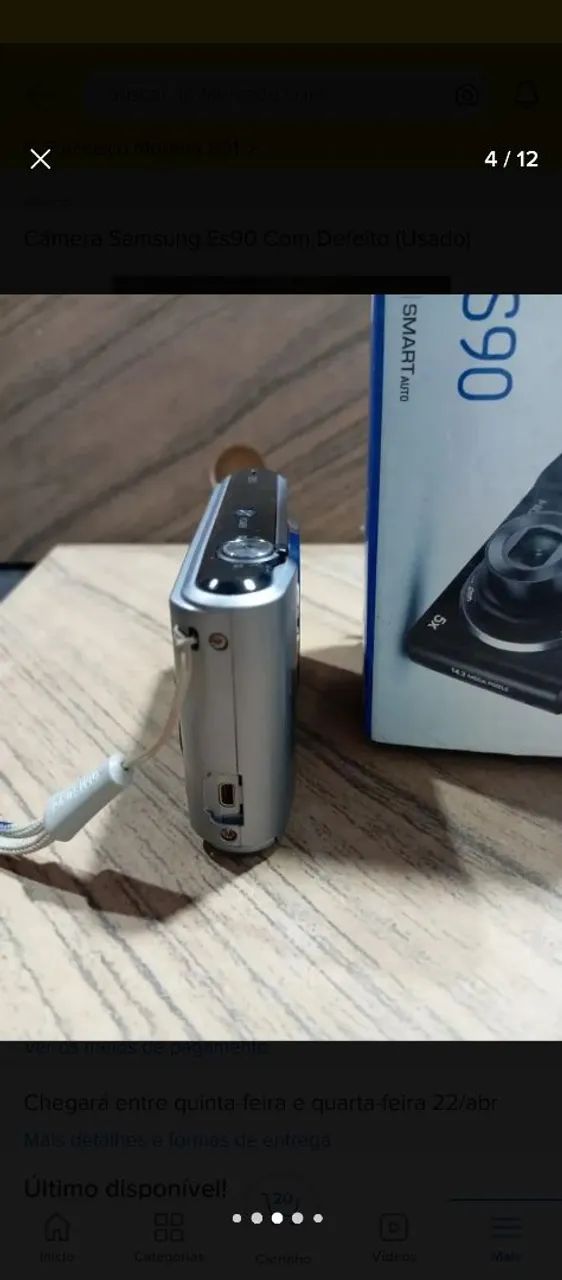 Câmera Samsung Es90 Com Defeito - Foto 5
