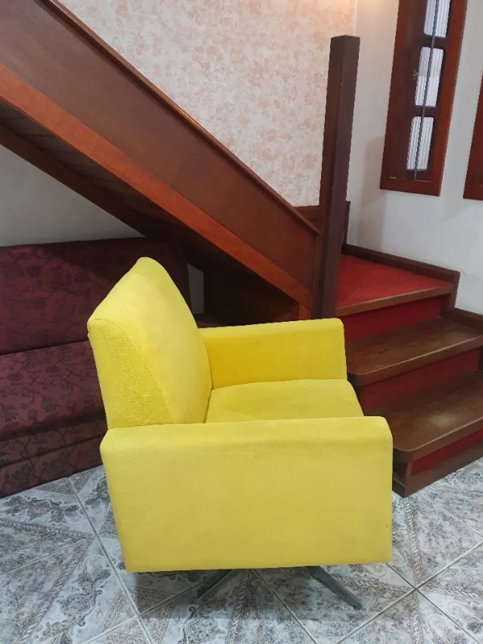 Poltrona de Balanço c/ Molas (Giro Trancado - Leia a Descrição)488186000620933122