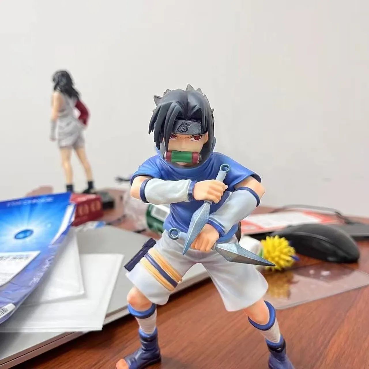 Boneco Sasuke Uchiha Akatsuki  Naruto Miniatura Action Figure 19cm - Foto 5