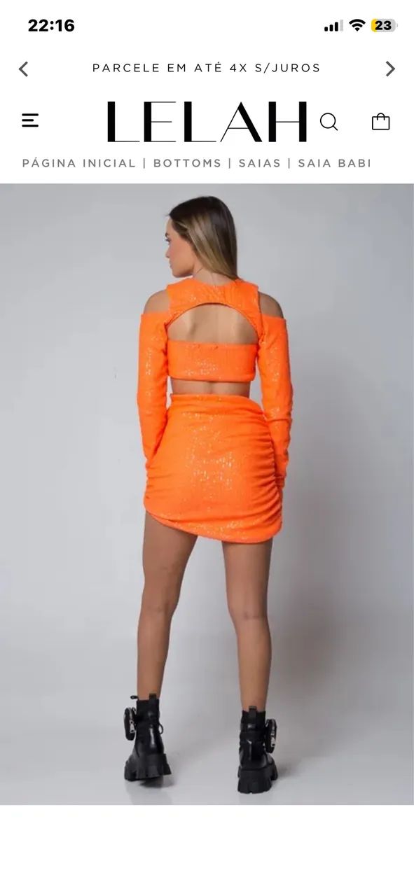     Conjunto Lelah Glow Laranja