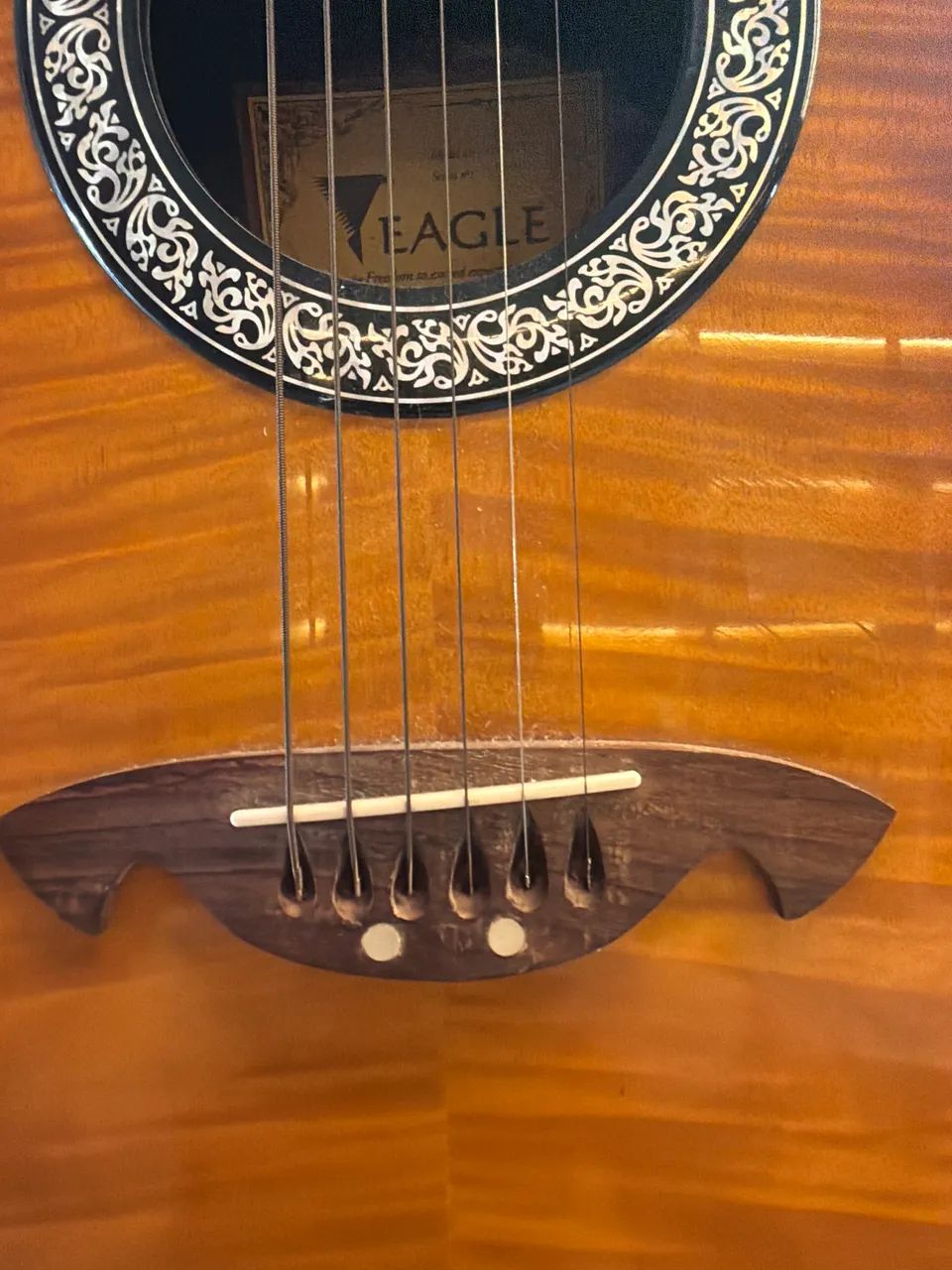 Violão eletroacústico EAGLE Fibra amadeirado  - Foto 5