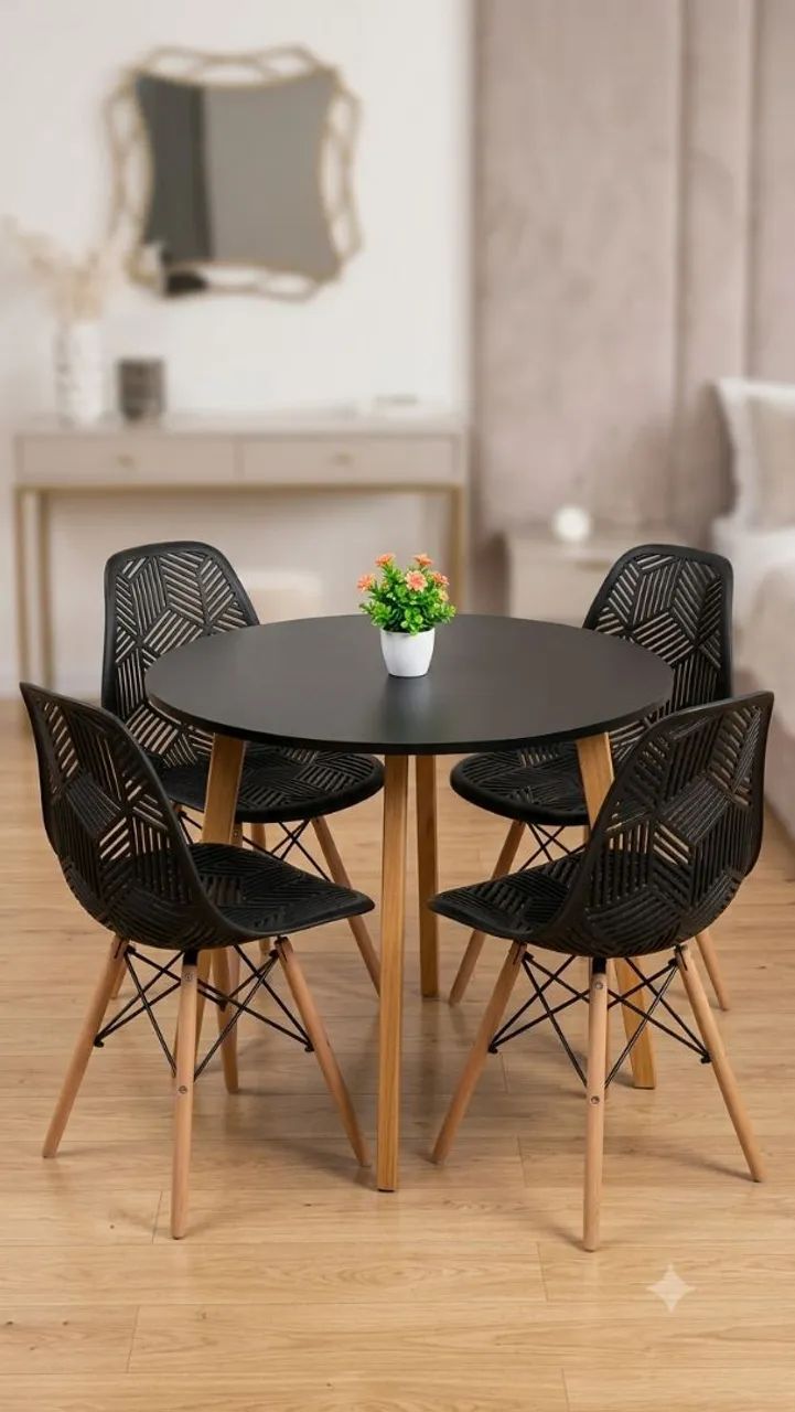 Conjunto de mesa 4 cadeiras - Foto 3