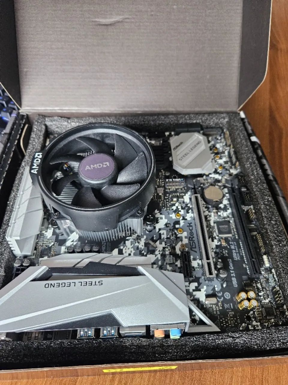 Placa-mãe B450m Steel Legend + Ryzen 7 2700 KIT - Foto 2