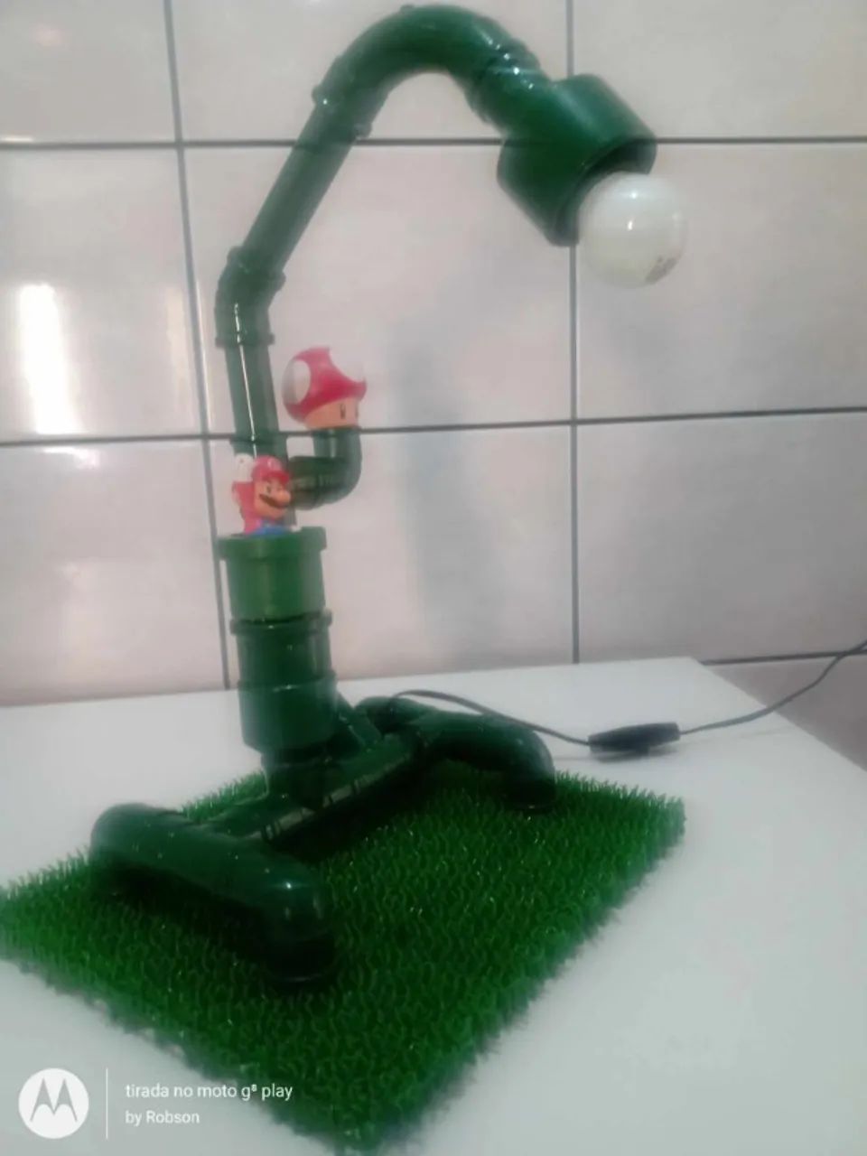 abajur para quarto tema Mário Bros - Foto 2