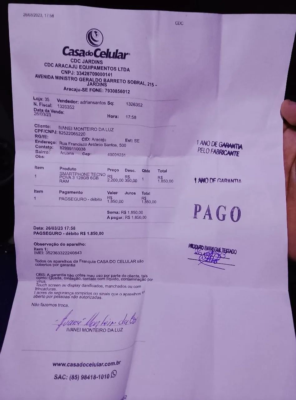 Vendo Celular Modelo Tecno Povo 3 - Foto 3