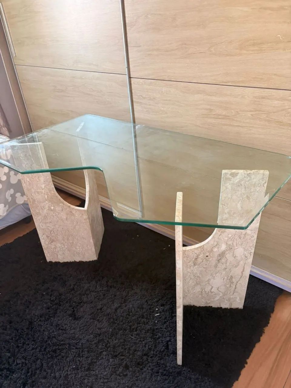 Mesa tampo vidro e pés de mármore  - Foto 4