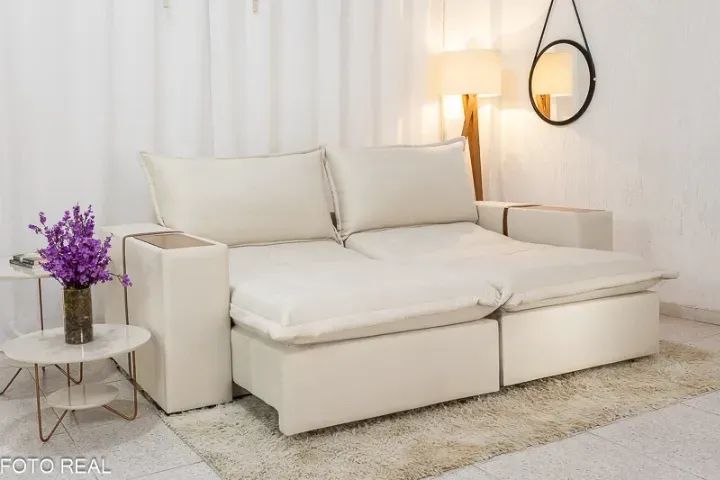 Sofa Retratil Sem Caixa 3 em 1 Caixa Zero Premium - Foto 5
