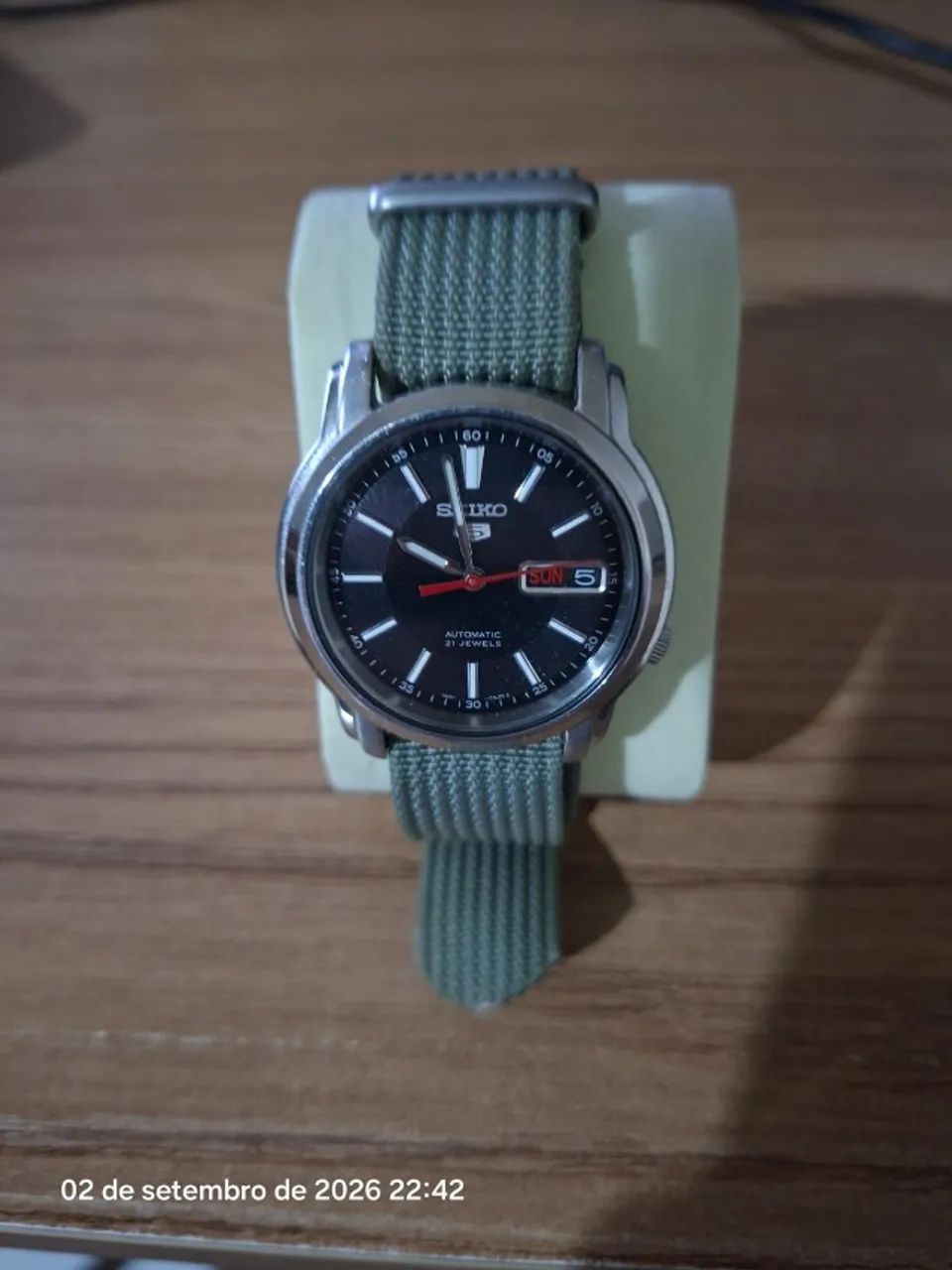 relógio seiko 5 automático verde