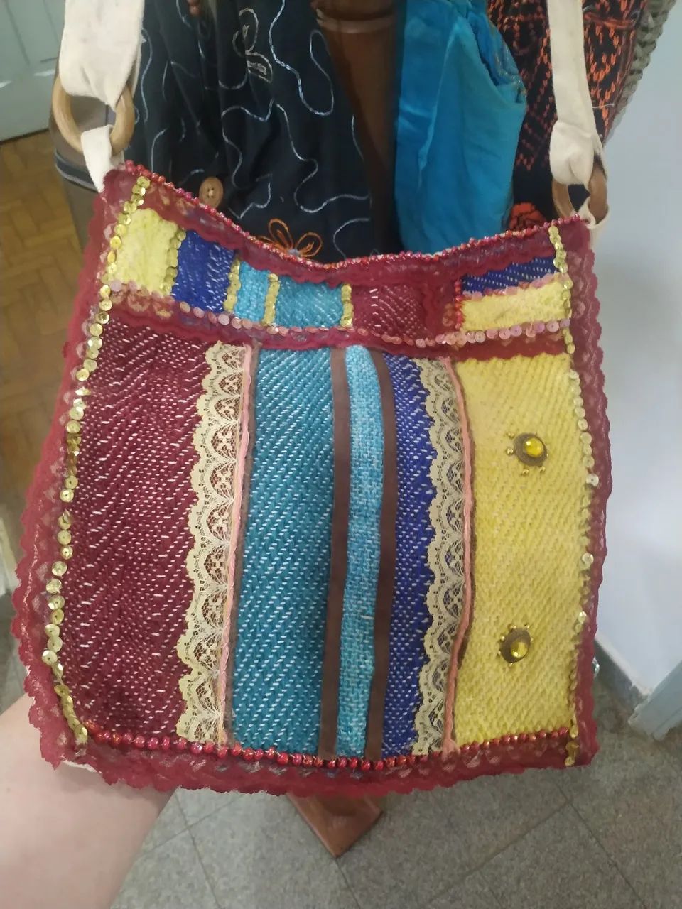 Bolsa Artesanal estilo étnico / Boho  - Foto 4