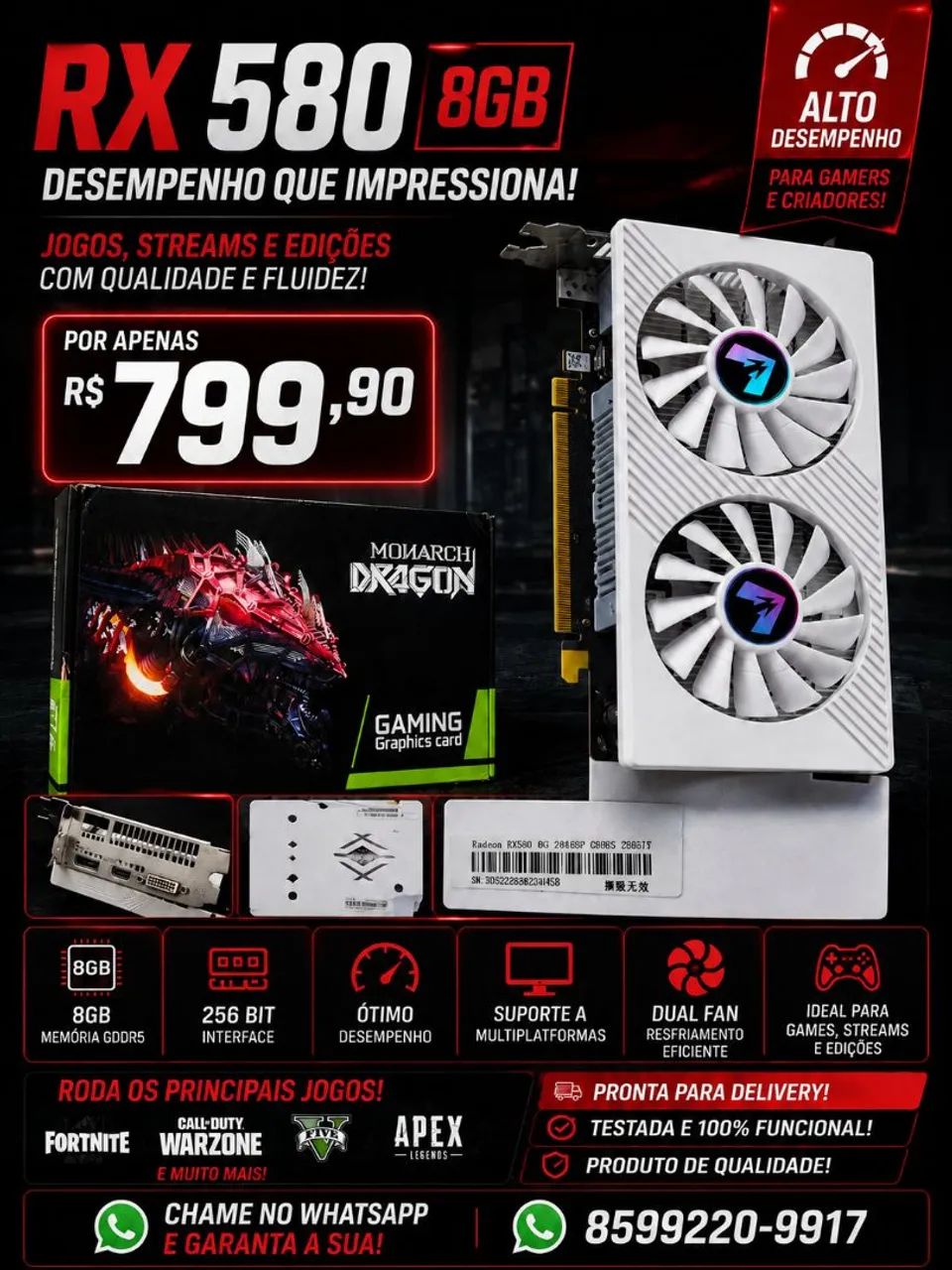 RX 580 8GB 256 Bits