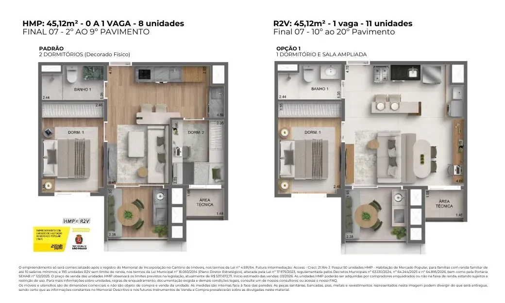 PLANTA 45m²