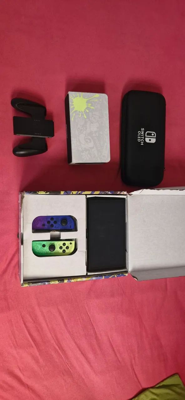 Vendo Switch OLED Splatoon Desbloqueado com vários acessórios