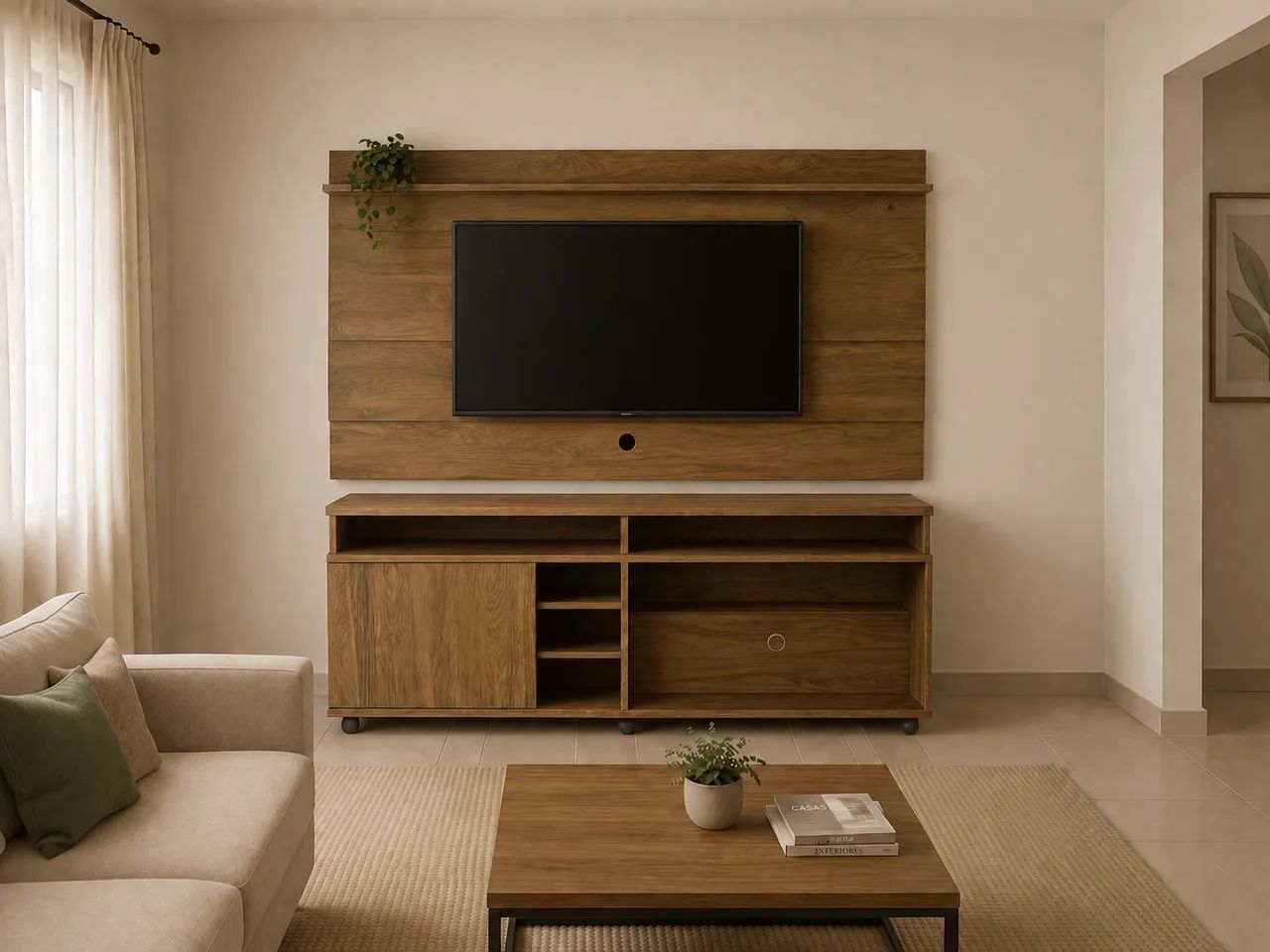 Painel de TV e Rack