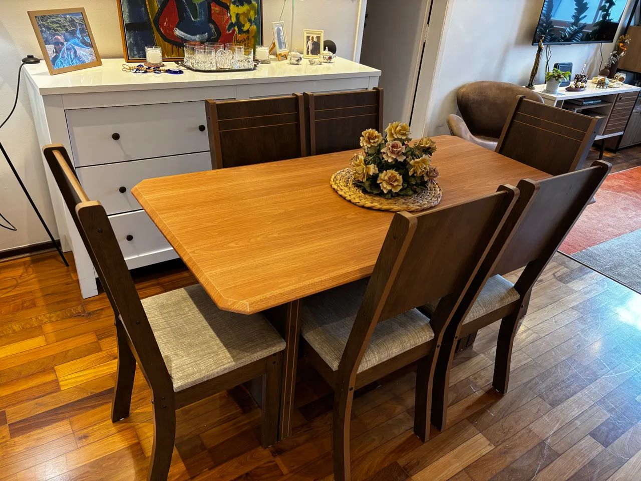 Mesa de jantar com 6 cadeiras bom preço - Foto 3
