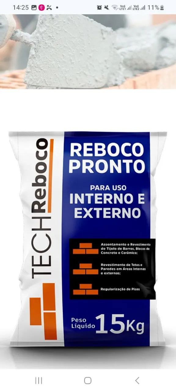 REBOCO PRONTO. (15kg)