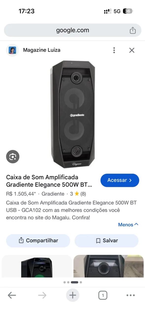 Caixa amplificada Gradiente Elegance  - Foto 4