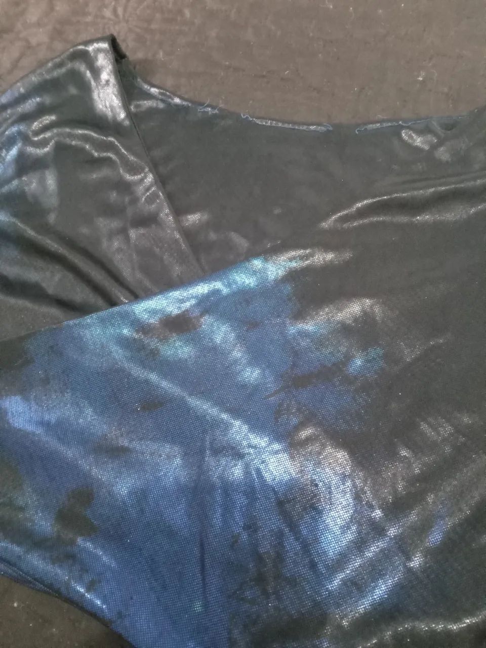 Conjunto top e saia preto e azul  - Foto 2