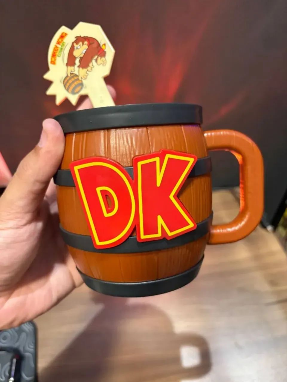 donkey kong nintendo caneca + colher epic universe universal