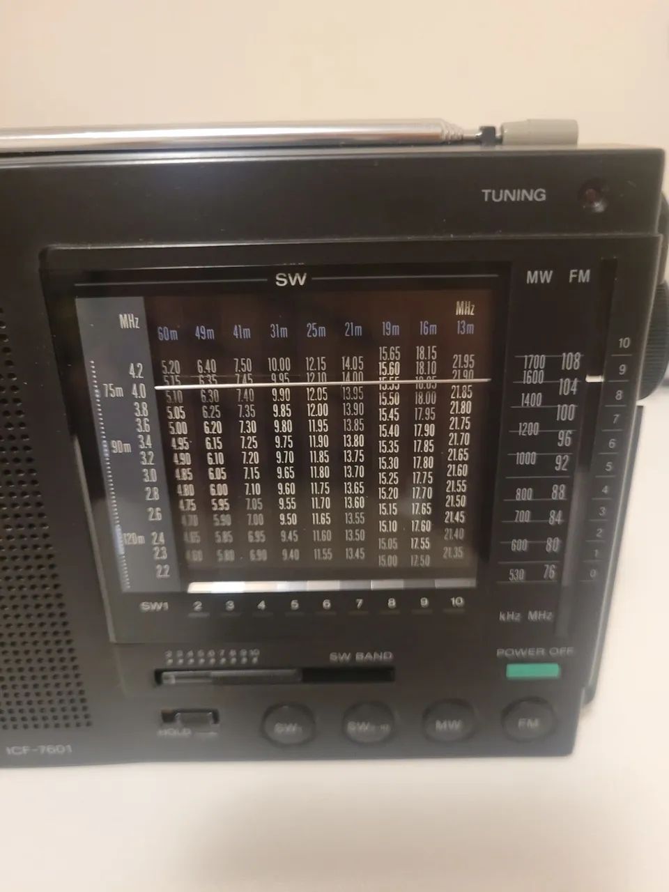 Rádio analógico Sony ICF-7601, legítimo 