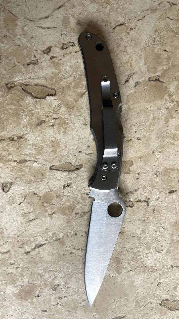 Canivete inox , modelo spyderco 
