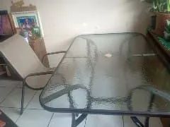 Mesa de vidro  área externa + 4 cadeiras  - Foto 4