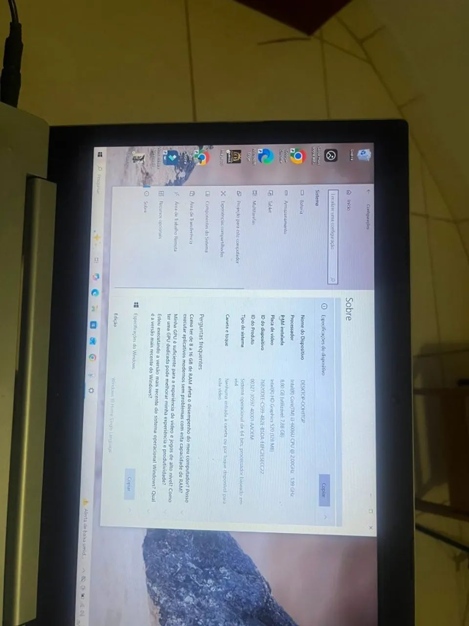 NOTEBOOK LENOVO CORE i3 + 8GB RAM - Foto 5