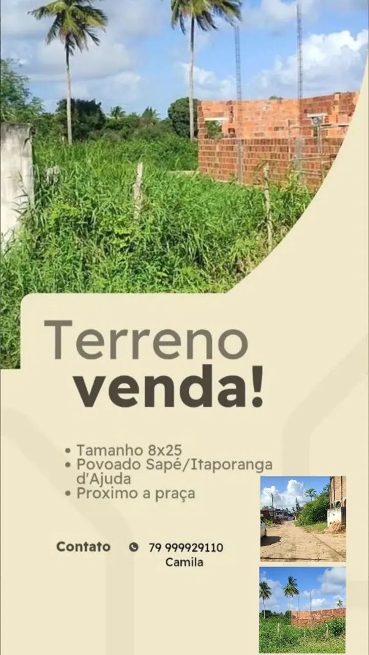 Lote no Sapé Itaporanga 