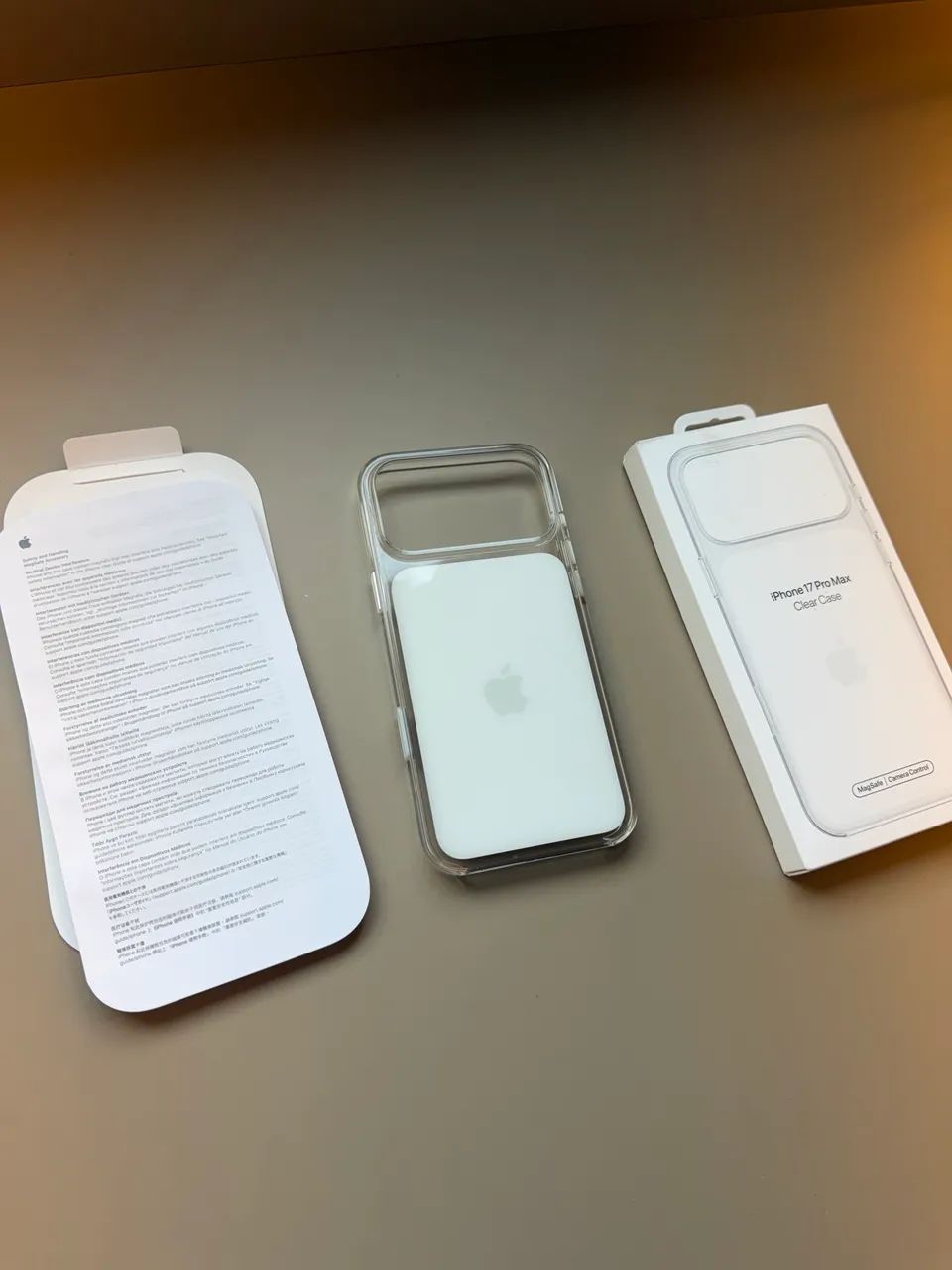 Capa apple transparente magsafe original para iphone 17pro max
