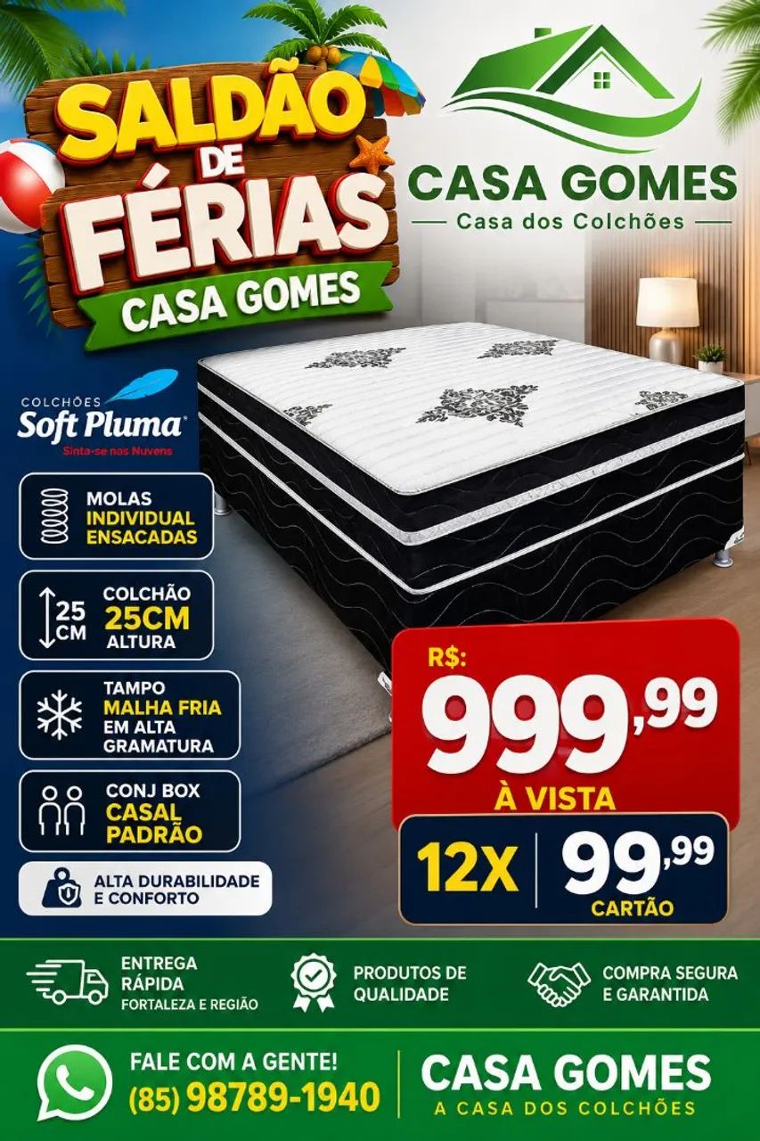 CONJ BOX CASAL PADRÃO MOLAS INDIVIDUAL ENSACADAS SOFT PLUMA 