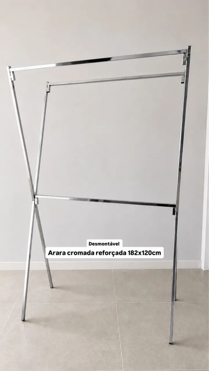 Kit loja completa araras cromadas reforçadas - Foto 5