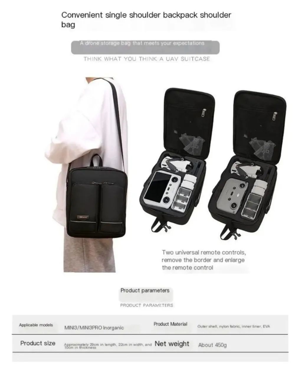 Bolsa / Maleta de Transporte Premium DJI Mini 3 / Mini 3 Pro / Outros - Foto 6