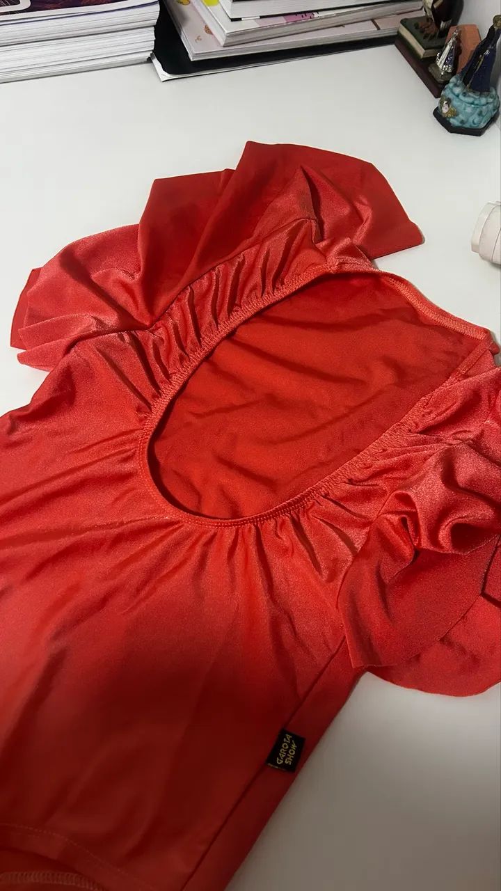 Body rosa com manga de babados  - Foto 3