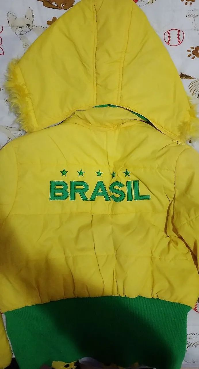 Jaqueta Brasil, Amarela e Verde com Capuz ? - Foto 3